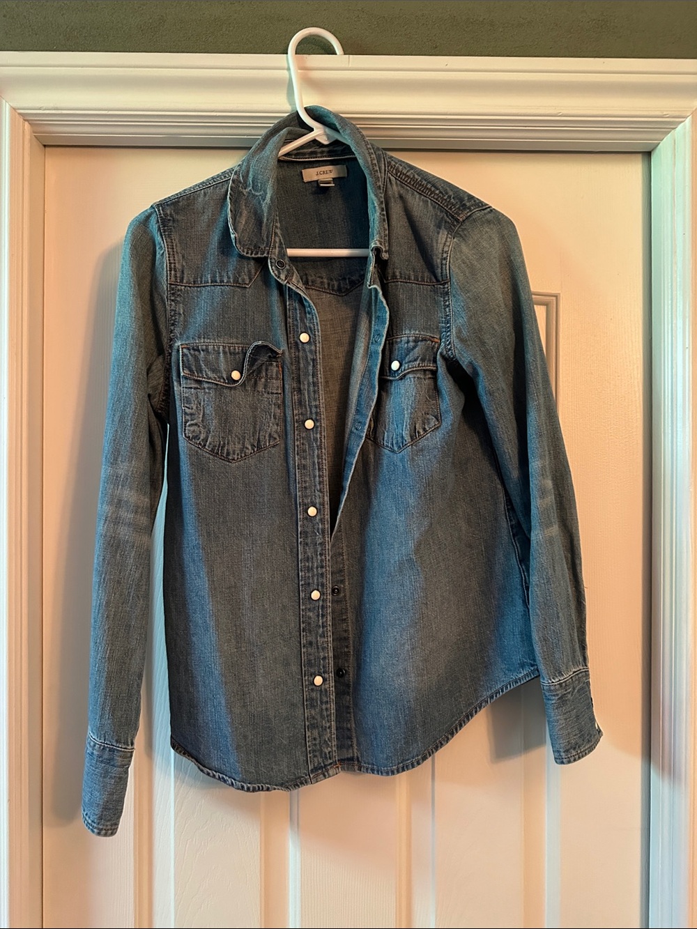 J. Crew Blue Denim Shirt - Classic Women's Jean Shirt